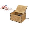chenwen Hand Crank Musical Box with Crystal Butterfly Figurines Wooden
