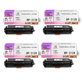 Toner Refill Store Compatible Toner Cartridge Replacement for HP 312X High Yield Works with HP Color Laserjet Pro MFPM476nw M476dn M476dw Printers (Black, Cyan, Magenta, Yellow, 4 Pack)