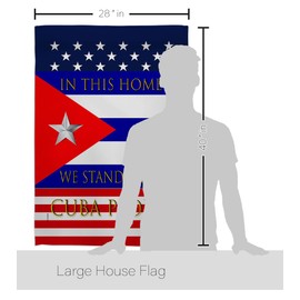 USA Decoration Stand with Cuba House Flag Eagle Set Support Cause BLM Anti Racism Justice Revolution Movement Equality Social Decoration Banner Small Garden Yard Gift Double-Sided, Made in USA