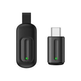 Universal Mini Smart IR Remote Controller iOS Android Mobile Phone Infrared Controller Smartphone Infrared Controller Adapter for Using in Control Most Home Appliances (Type C, Black)