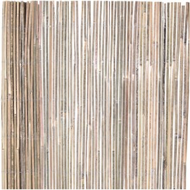 FOREVER BAMBOO Natural Split Rolled Bamboo Fence Panel for Garden Privacy Fence Screen for Indoor or Outdoor 6 ft H x 6 ft L