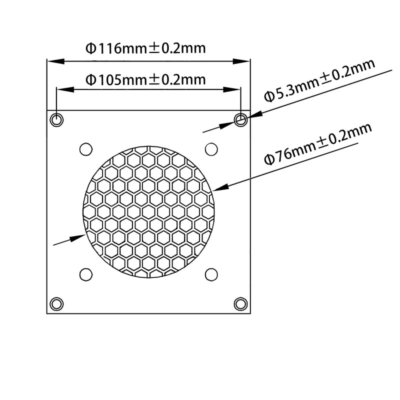 Euroharry Ventilation Grille 80 mm Fan Cover for PC, Computer,