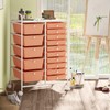 Moccha 15-Drawer Rolling Storage Cart - Under Desk Storage Drawers