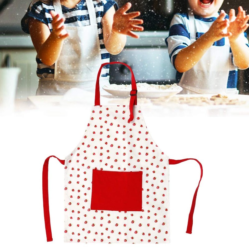 Cotton Pinafore, Cooking Apron Strawberry Pattern Breathable Reasonable Size with