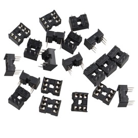 Futheda 20pcs 6 Pin 2.54mm Pitch Dip/Dil IC Sockets Soldering Version Adapter
