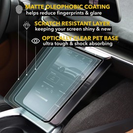 TWRAPS Screen Protector for Lucid Air - Pilot only (1pc), Clear HD Display Protection for the Touchscreen & Infotainment System Lucid Air Accessories, Easy Install with No Bubbles