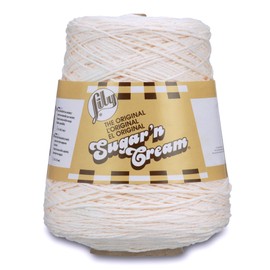 Lily Sugar'n Cream Cotton Cone Yarn, 14 oz, Soft Ecru, 1 Cone