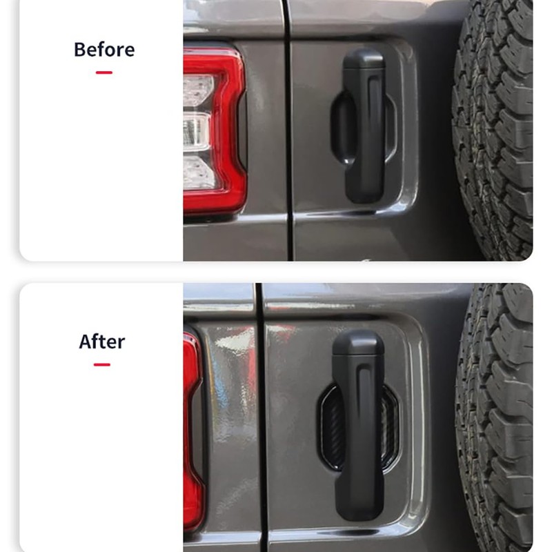 LIUQING Door Handle Bowl Cover Trim for 2018-2023 Jeep Wrangler