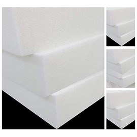 EXQUIZIT HOME High Density Upholstery Foam Cushions Seat Pad Sofa Replacement Cut To Any Size Foam DEPTH : 6 INCHES SIZE : 14 X 14 INCHES