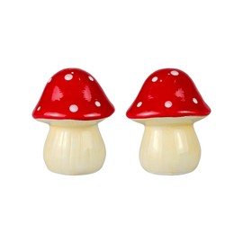 Mushroom Salt & Pepper Shaker Set - Adorable Red and White Mushroom Shakers for Home Decor, Tabletop Feature and Ideal Spring Gift for All by Hanna’s Handiworks