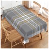 Walmsco Tablecloth Gray Brown Plaid Decor For Dining Room Kitchen