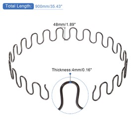 sourcing map 3Sets Upholstery Spring Replacement Kits, 35.43" Sagging Cushions Repair Kit with Clips Nails for Furniture Sofa Recliner Chair