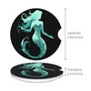 Neukim 2pcs Car Cup Holder Coaster Car Coaster Green Mermaid