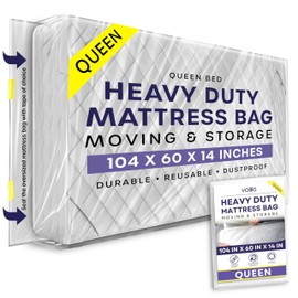 Queen Size Mattress Bags for Moving and Storage - Heavy Duty, Reusable and Waterproof Queen Mattress Bag- Protect Beds from Stains, Dust, and Pest Damage