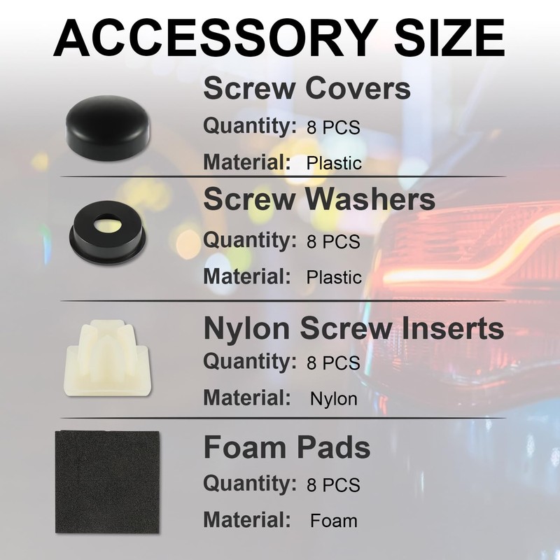 LivTee Rustproof License Plate Screws for Securing License Plates Frames