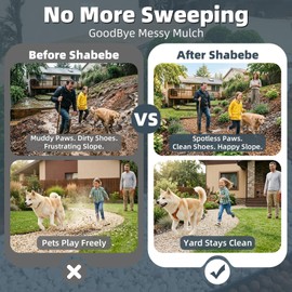 Shabebe Mulch Hold for Landscaping, 1 Gallon 20X Super Hold Rock Glue Gravel Binder,100% Water-Permeable Pea Gravel Stabilizer, Pet Safe Long Lasting Mulch Stone Adhesive for Paths, Patios & Borders