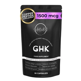 Samual's GHK-Cu Peptide Supplement C Copper Peptide Capsules for Hair, Skin & Nails C Cellular Health & Recovery Support C Samuals GHK CU Complex C 60 Capsules (Single Pack, 1500mcg)