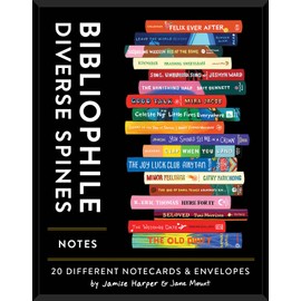 Bibliophile Diverse Spines Notes: 20 Different Notecards & Envelopes