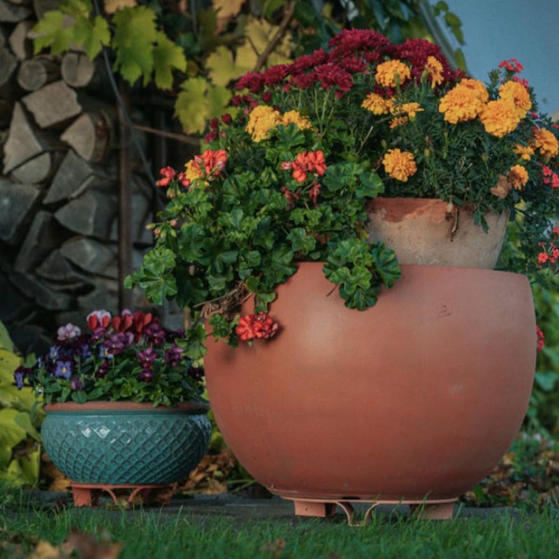 terraced® - Set of 4 - Saucer Flower Pot -