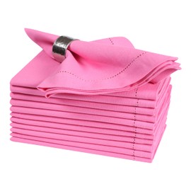 Cloth Napkins,Cotton Napkins,Dinner Napkins,Cloth Napkins Set of 12 Cotton,Napkins Cloth,Cloth Napkin Cotton,Hemstitched Wedding Napkins, Machine Washable Napkins 18x18 Wild Orchid