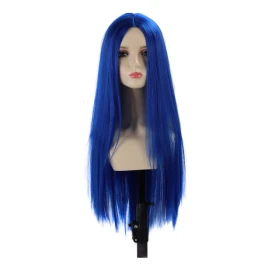 generic Pelucas Azules De Pelo Completo, Largas, Rectas, En La Mitad