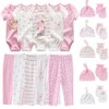 Kiddiezoom Unisex Baby Layette Essentials Giftset Clothing Set 19-Piece For