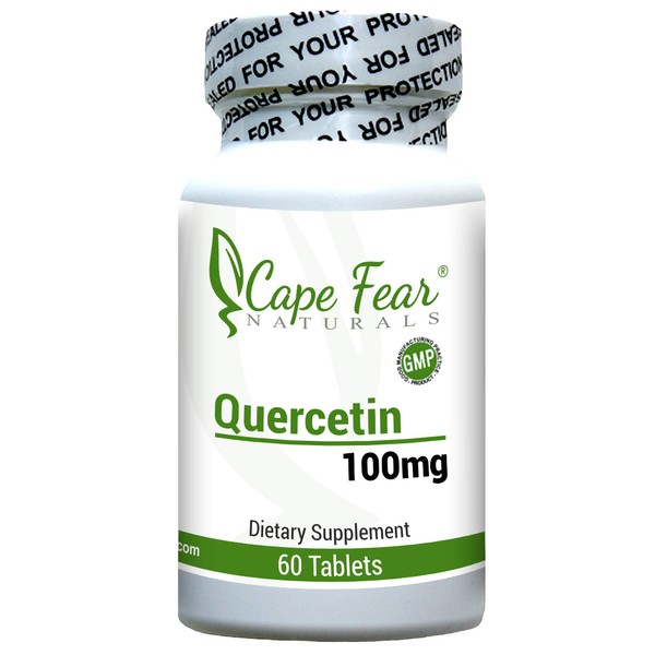Cape Fear Naturals Quercetin Dietary Supplement (100mg Each, 60 Tables per Bottle) - Powerful Antioxidant - Immunity, Lung Support