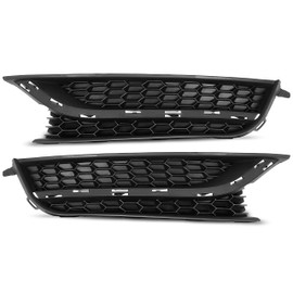 Kojem Fog Light Cover Compatible with 2012-2015 Volkswagen Passat Replacement for 561853665E9B9 VW1038121, 561853666C9B9 VW1039121 Lamp Bezel Pair w/o Fog Light Hole (Driver & Passenger Side)