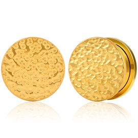 Vankula Ear Tunnel 1 Pair Flesh Plugs Solid Drop Stainless Steel for Men Women Ear Piercing Stretched Jewellery 6 mm to 16 mm, Metal