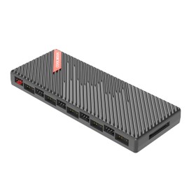 YAODHAOD 20-Port ARGB PWM HUB, RGB Controller 12V 5V 2-in-1 Integrated Fan Hub, Digital Control of Lighting and Fan Speed (Black)