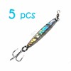 Fish WOW! 5pcs 2oz Diamond Jig Mylar Holographic Laser jigs