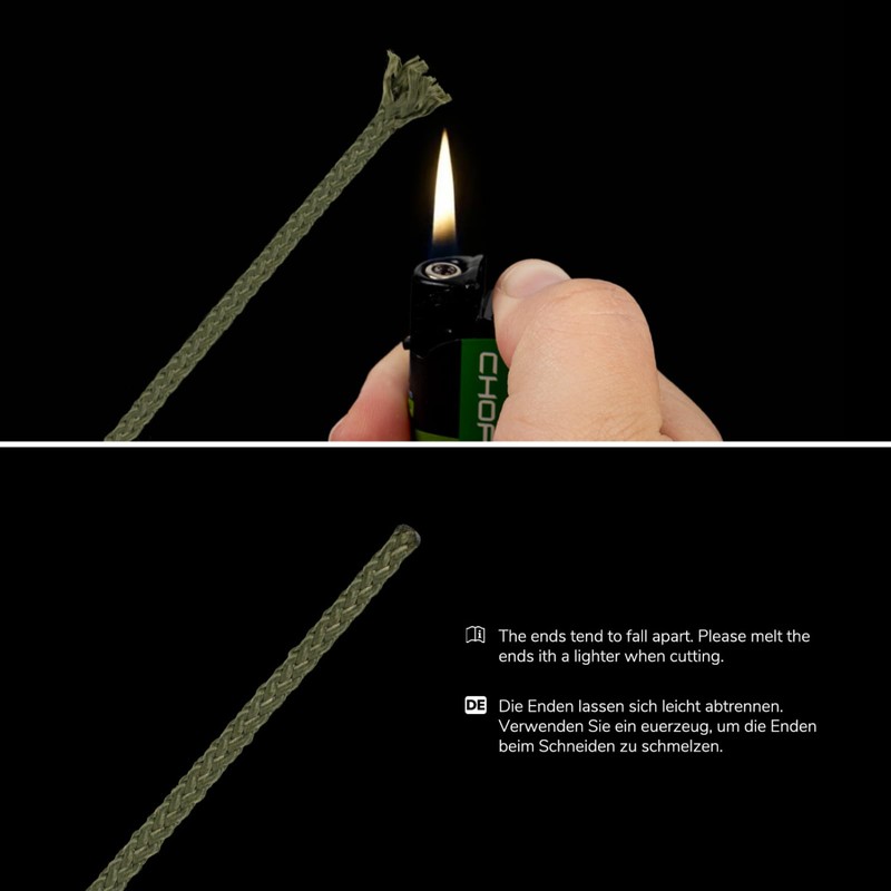Brotree Polyester Rope 4mm x 50m Army Green - Diamond