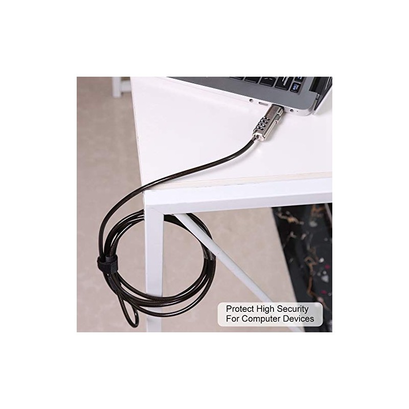 EBTOOLS - Bloqueo de cable de seguridad para computadora, 4