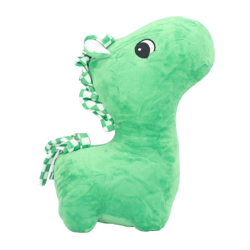 Plush Green Horse Toy Portable Mini Soft Comfortable Cute Fun