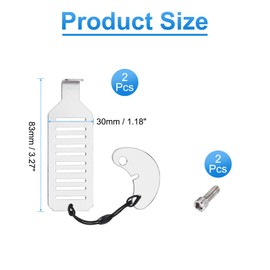 PATIKIL Home Security Door Reinforcement Lock 3.27"x1.18", 2 Pcs Stainless Steel Security Lock with Screw for Inward Swinging Door to Enhance Home Privacy, Silver