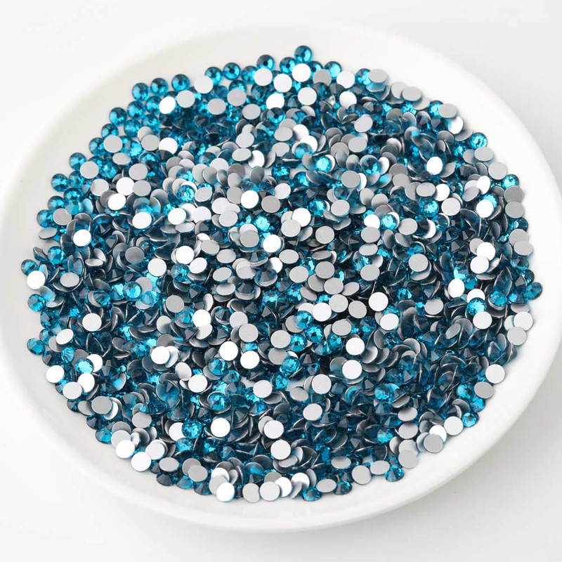 Beadsland 2880pcs Flat Back Crystal Rhinestones Round Gems for Nail