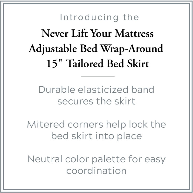 Bed Maker's Wrap-Around Microfiber Bed Skirt for Adjustable Beds, Tailored