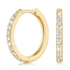 BEAUSPA Gold Hoop Earrings 14K Gold Hoop Earrings for Women