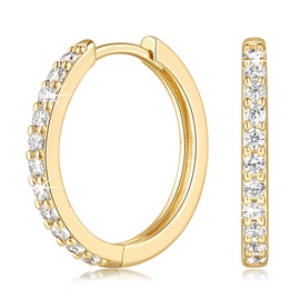 BEAUSPA Gold Hoop Earrings 14K Gold Hoop Earrings for Women 20mm
