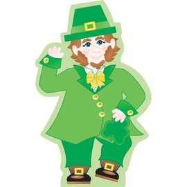 SHAPES ETC. 50 Sheets Leprechaun Large Notepad 5inx7in Kids’ Irish Crafts St. Patrick's Day School Decorations Teacher Bulletin Board Decor St Paddy's Day Memos Reminders Messages Pot of Gold USA Made