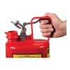 Justrite 14065 Oval Safety Can, Flammables, 0.5 Gal, Red