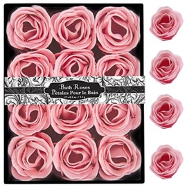Floral Scented Bath Soap Rose Flower Petals, Pink - Escape, 12 Count