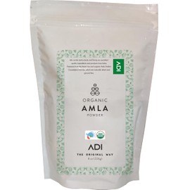 ADI Organic Amla Powder - 8oz, Rich in Antioxidants & Vitamin C for Immune Support Superfood, USDA Certified