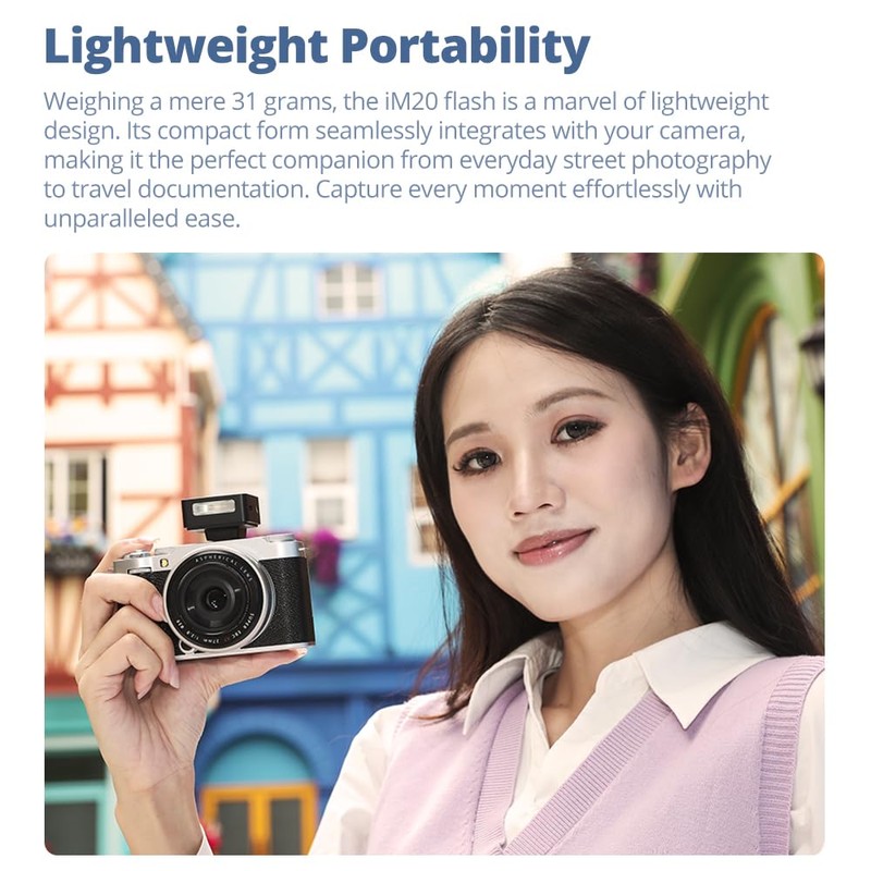 Godox iM22 Camera Flash, Mini Flash Speedlite, GN15 with 7