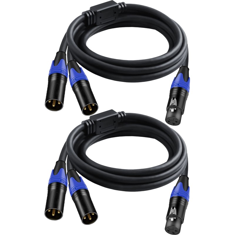 Seefeful XLR Splitter Cable, 1 XLR Female to 2 Male