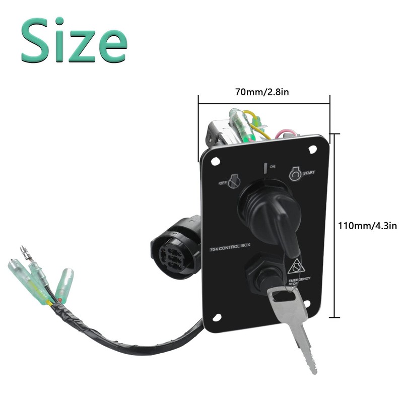 Main Switch Panel Single Engine Key Switch Panel Assembly On-Off-Start