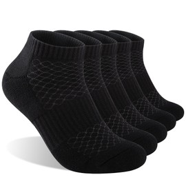 Monxiery Mens Cotton Cushioned Ankel Socks, Athletic Performance Running Moisture Wicking Breathable socks