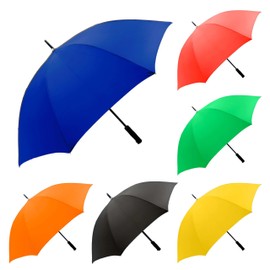 ADEPTNA Large 49” Double Ribbed Golf Umbrella Windproof and Waterproof for Men Women Classic Wooden Handle Lightweight Rain wind Sun Protection Strong Brolly (DARK NAVY BLUE)