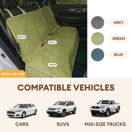 FUNNY FUZZY Dog Car Seat Cover for Back Seat, Waterproof, Scratchproof Car Seat Protector for Dogs Nonslip, Dog Back Seat Covers for Cars, Trucks and SUVs, Back Seat(18.1''W x 53''L×22" H)