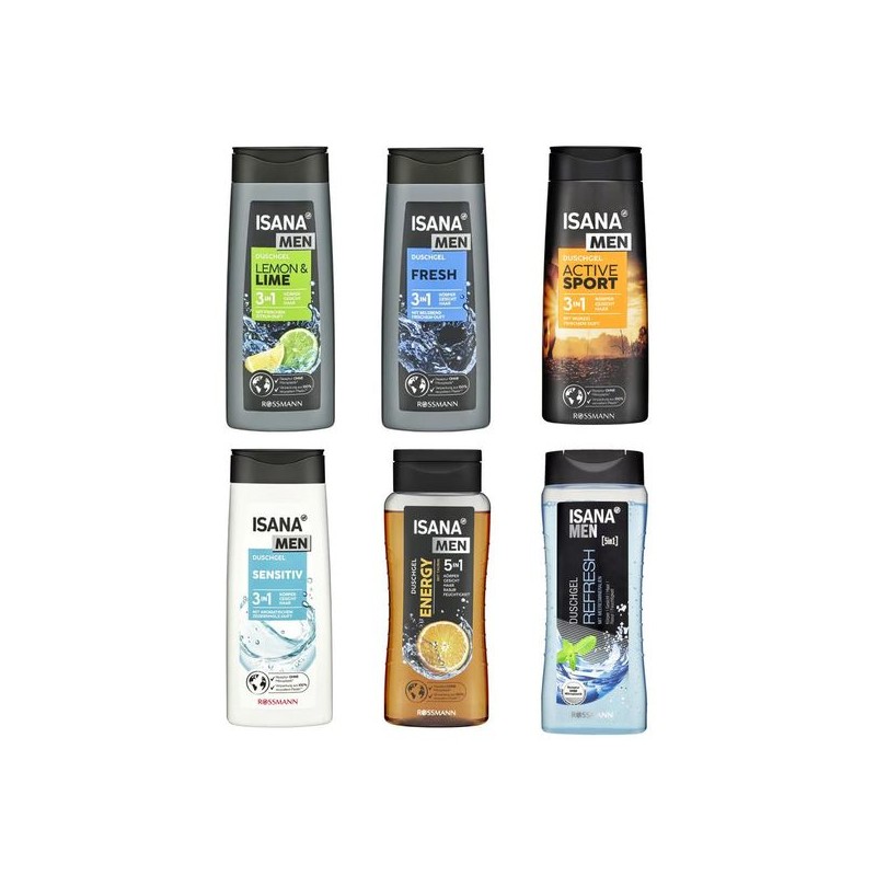 독일 이사나 ISANA MEN 샤워젤 3in1 레몬&라임 300ml ISANA MEN